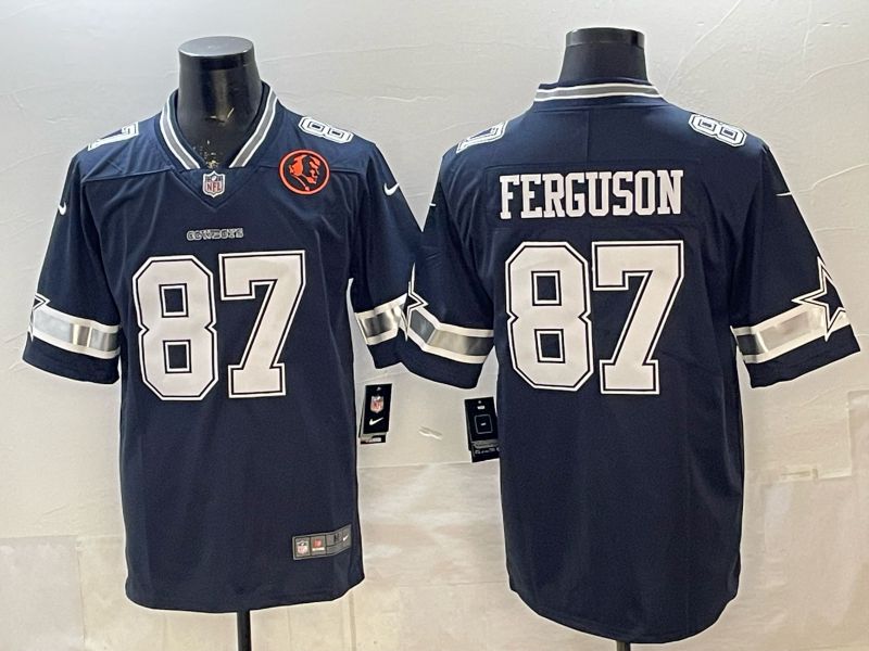 2026 Men Dallas Cowboys #87 Ferguson Blue 2th generations Nike Limited NFL Jersey style 002->dallas cowboys->NFL Jersey